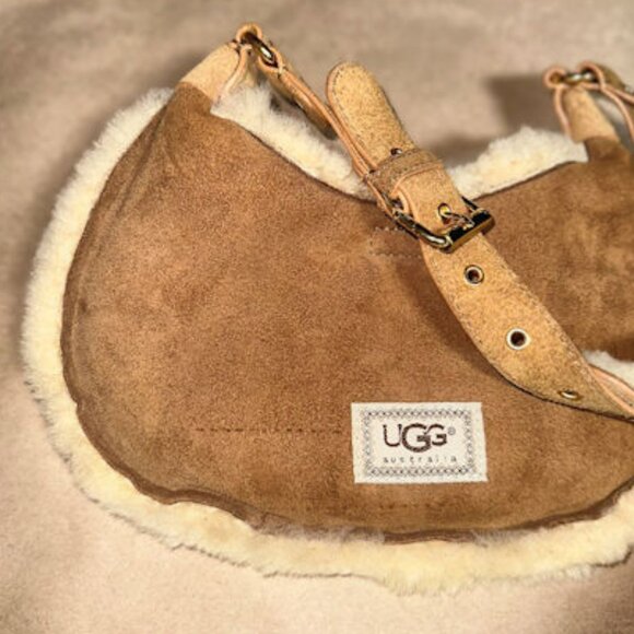 UGG Small Handbag, Sheepskin Lined, Leather Strap - Picture 2 of 11